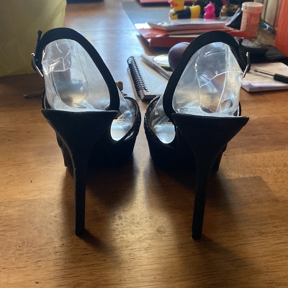 Black with rhinestones heels - Picture 3 of 4